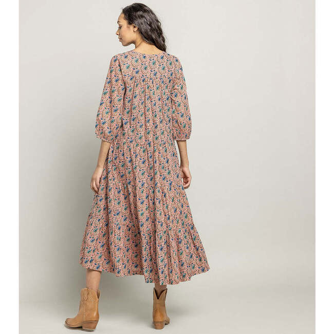 Womens Indira Dress, Mauveglow Vine Floral - Dresses - 4