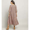 Womens Indira Dress, Mauveglow Vine Floral - Dresses - 4