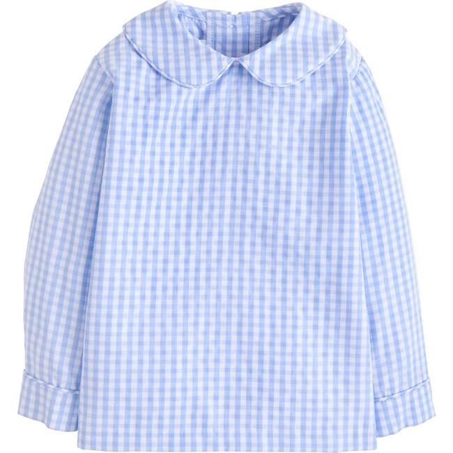 Peter Pan Shirt, Airy Blue Plaid - T-Shirts - 1