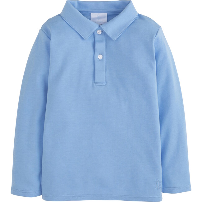 Long Sleeve Polo, Light Blue