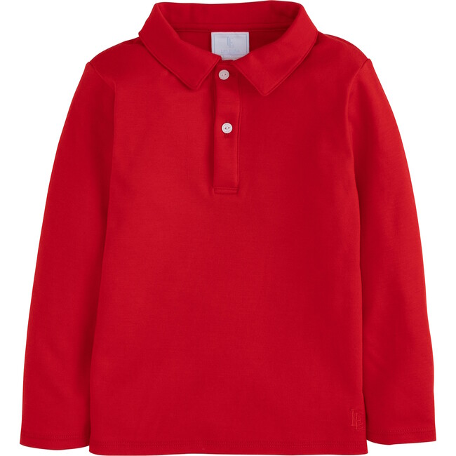 Long Sleeve Polo, Red