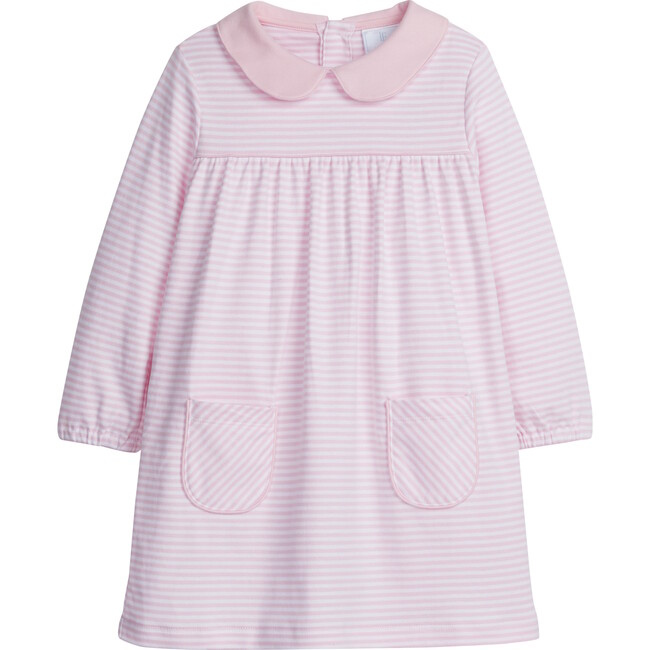 Evelyn Dress, Light Pink Stripe