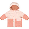 Colorblock Kid Raincoat, Soft Pink Terracoral - Raincoats - 1 - thumbnail