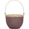 Blossom Small Bamboo Basket, Berry - Easter Baskets - 1 - thumbnail