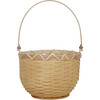Blossom Small Bamboo Basket, Nude - Easter Baskets - 1 - thumbnail