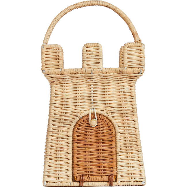 Rattan Castle Bag, Natural - Easter Baskets - 2