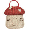 Rattan Mushroom Basket, Red - Easter Baskets - 2