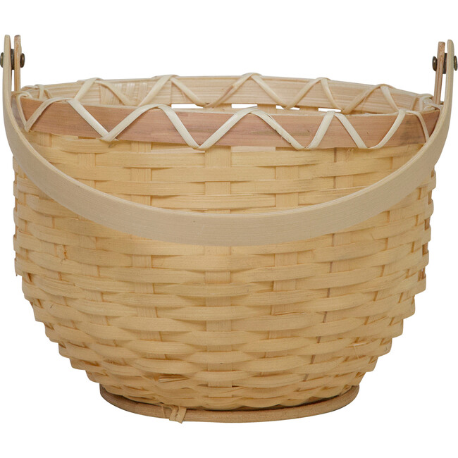 Blossom Small Bamboo Basket, Nude