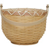Blossom Small Bamboo Basket, Nude - Easter Baskets - 2