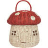 Rattan Mushroom Basket, Red - Easter Baskets - 4