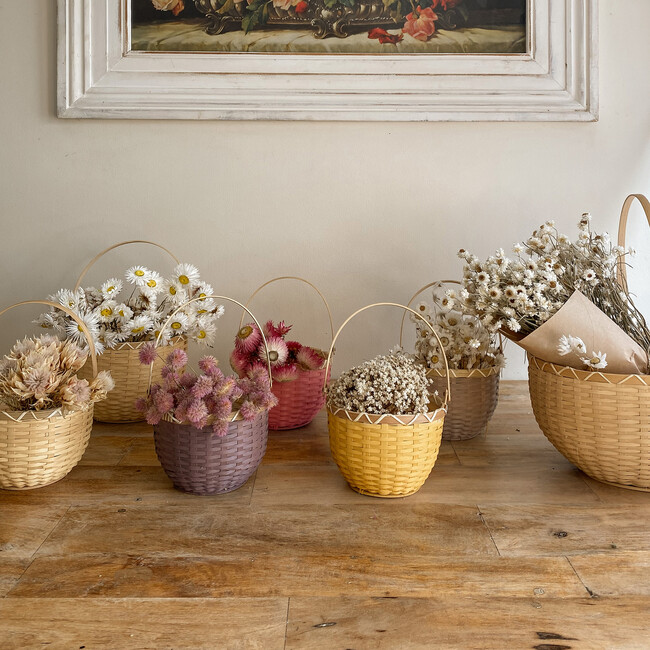 Blossom Small Bamboo Basket, Berry - Easter Baskets - 3