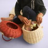 Rattan Mushroom Basket, Red - Easter Baskets - 6