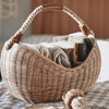 Rattan Half Moon Basket, Natural - Easter Baskets - 5