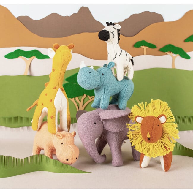 Holdie 3-Friends Animal Toy Set, Safari (Set Of 3) - Dolls - 5