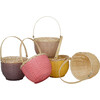 Blossom Small Bamboo Basket, Nude - Easter Baskets - 9