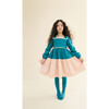 Queen Scallop  Dress, Peacock & Rose Quartz - Dresses - 2