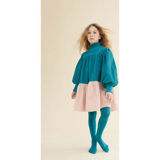 Double Whammy  Dress, Peacock & Rose Quartz - Dresses - 2