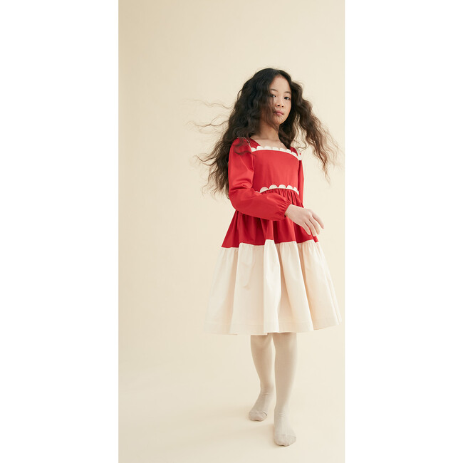 Queen Scallop  Dress, Glace Cherry & Tofu - Dresses - 4