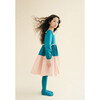 Queen Scallop  Dress, Peacock & Rose Quartz - Dresses - 4