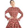 Women's Norra Print Top in Terracotta Floral Print - Blouses - 1 - thumbnail