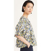 Women's Sol Print Top in Blue Floral Print - Blouses - 2
