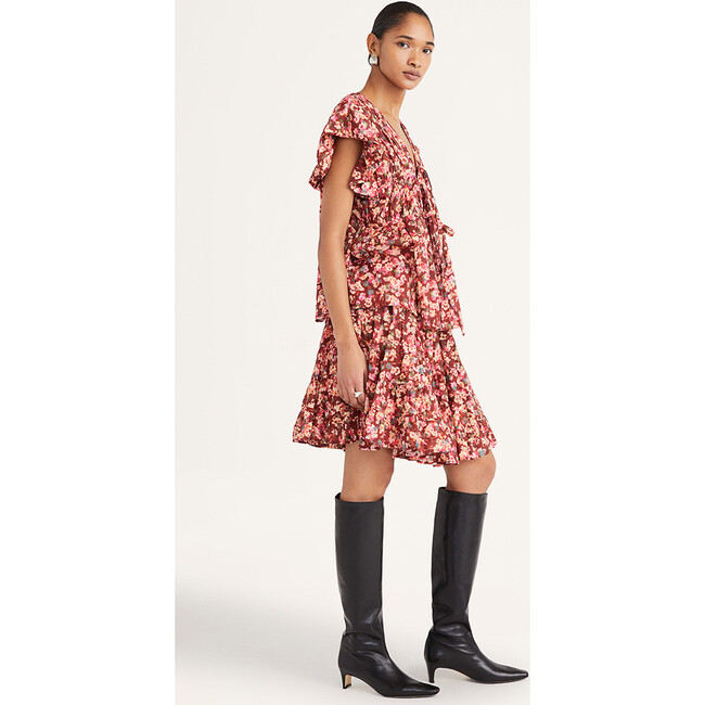 Women's Hill Print Skirt in Terracotta Floral Print - Skirts - 4