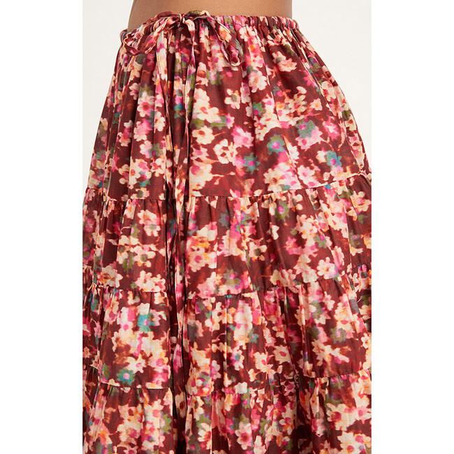 Women's Hill Print Skirt in Terracotta Floral Print - Skirts - 5
