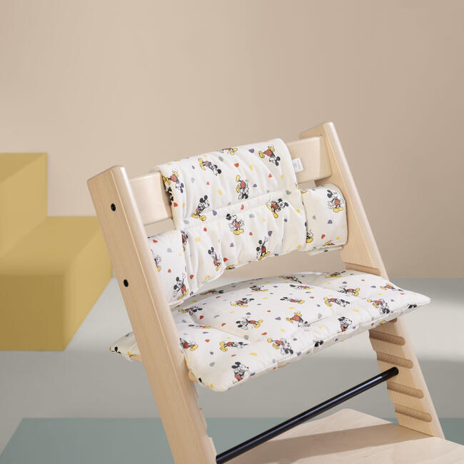 Tripp Trapp® High Chair and Cushion with Stokke® Tray, Natural/Mickey Celebration - Highchairs - 4