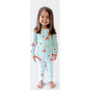 Mermaid Two-Piece Bamboo Pajama Set, Blue - Pajamas - 2