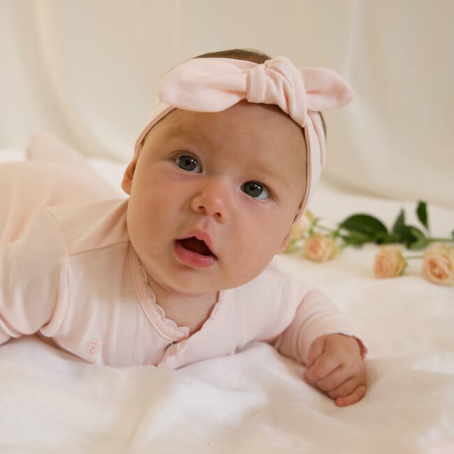 Pima Baby Headband, Rose - Headbands - 2