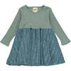 Sheila Twiggy Print Ribbed Dress, Aqua & Teal - Dresses - 1 - thumbnail