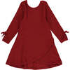 Shiloh Long Sleeve Dress, Burgundy - Dresses - 1 - thumbnail