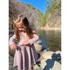 Merilee Retro Striped Dress, Pink & Brown - Dresses - 3