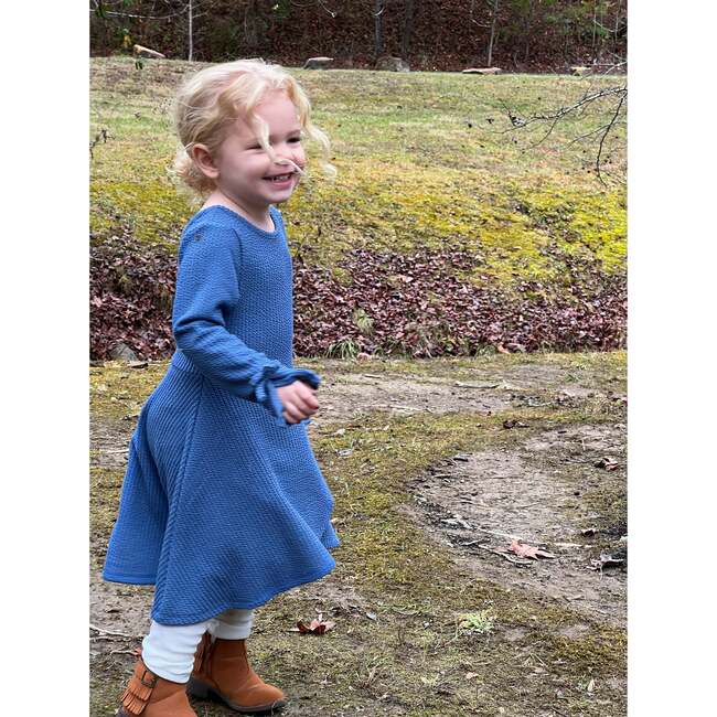 Shiloh Long Sleeve Dress, Blue - Dresses - 3
