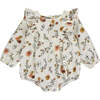 Jenny Ditsy Autumn Floral Print Bubble, Cream - Onesies - 1 - thumbnail
