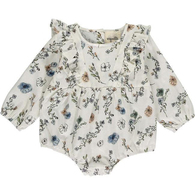 Jenny Cool Ditsy Floral Print Bubble, Cream