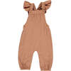 Eloise Ruffle Shoulder Strap Overall, Rose - Overalls - 1 - thumbnail