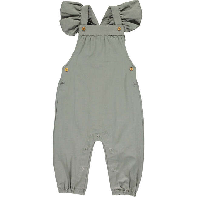 Eloise Ruffle Shoulder Strap Overall, Grey