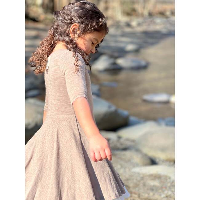 Annie Ruffle Reversible Dress, Ivory & Pink - Dresses - 3