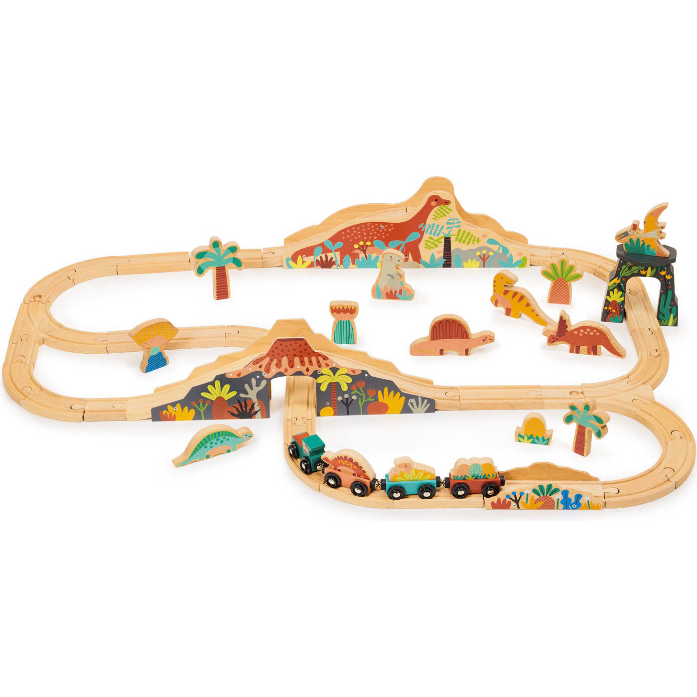 Lost World Dinosaur Railway Set - Woodens - 1