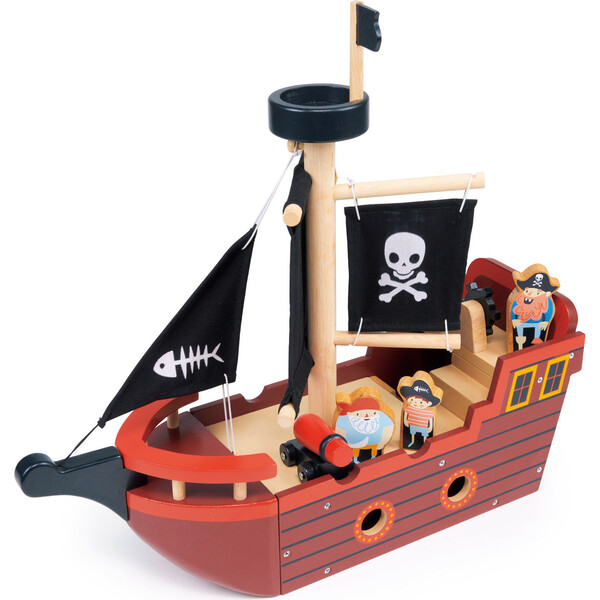 Fishbones Pirate Ship - Mentari Toys Vehicles & Trains | Maisonette