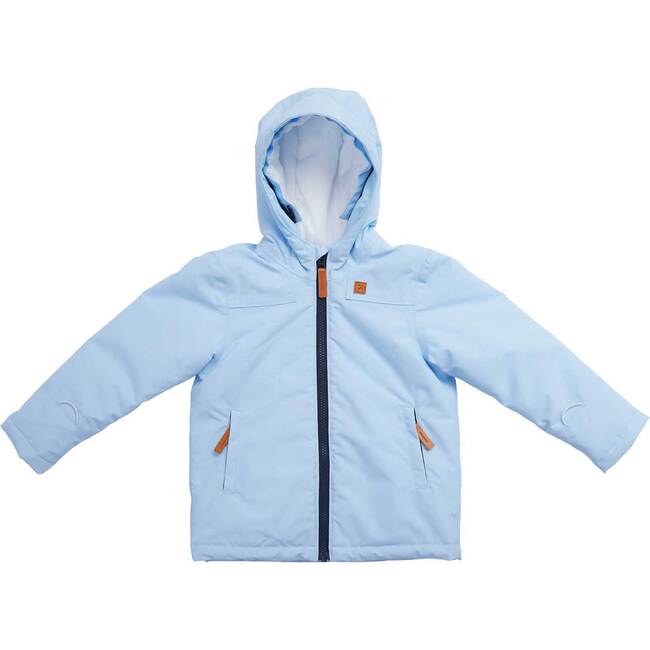 Summit Coat in Sky Blue with Removable Faux Fur Trim