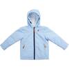 Summit Coat in Sky Blue with Removable Faux Fur Trim - Parkas - 1 - thumbnail