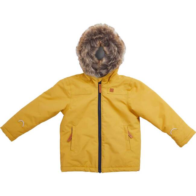 Summit Coat in Honey with Removable Faux Fur Trim - Parkas - 2