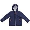 Summit Coat in Navy with Removable Faux Fur Trim - Parkas - 2