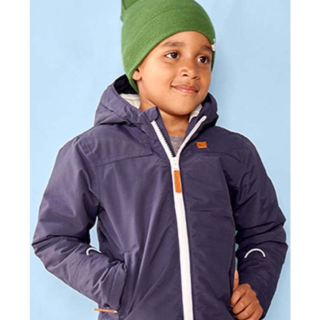 Summit Coat in Navy with Removable Faux Fur Trim - Parkas - 3