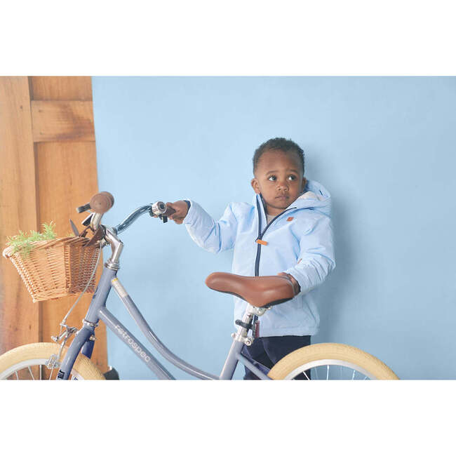 Summit Coat in Sky Blue with Removable Faux Fur Trim - Parkas - 6