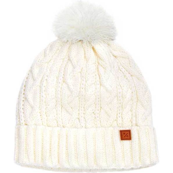 Classic Cable Knit Hat, Winter White