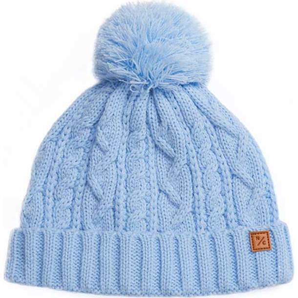 Classic Cable Knit Hat, Sky Blue