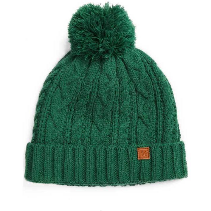 Classic Cable Knit Hat, Pine Green - Hats - 1